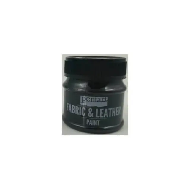 Fabric and leather paint 50 ml, Pentart -Χρώμα για ύφασμα και δέρμα, Μαύρο