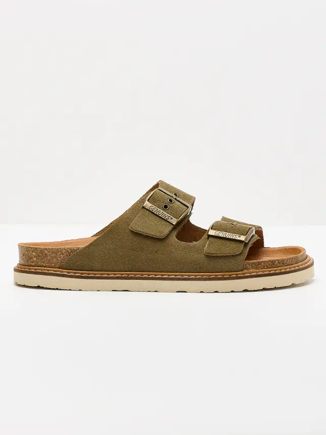 Genuins Πέδιλα Γυναικείο δέρμα suede Πράσινο GEN/HAWAII VELOUR KAKI 2