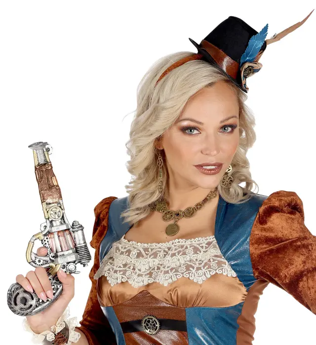 Αποκριάτικο Αξεσουάρ Πιστόλι Steampunk 32εκ (Widmann) (W-09780) 3