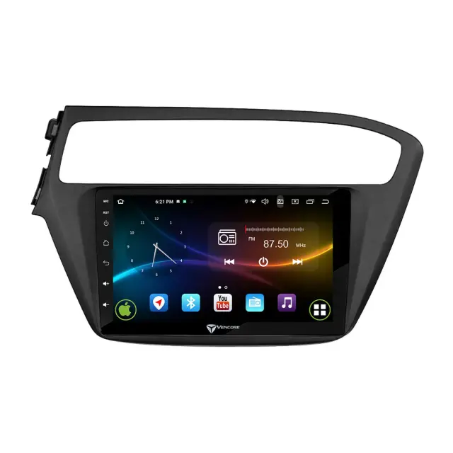 VenCore Οθόνη Multimedia Android 15 9" 9109A MTK6762 Octa-Core 2GB/32GB IPS με Πρόσοψη, CarPlay, Android Auto και Υποστήριξη Κάμερας Οπισθοπορείας AHD για Hyundai i20 2018-2020 – Μαύρη (3236-10007-0509B) 2