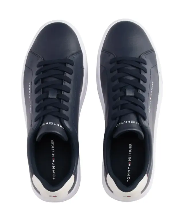 Tommy Hilfiger - Ανδρικά Sneakers Th Court Lth Detail Ess FM0FM05367-DW5 Μπλε Ναυτικό - 40 2