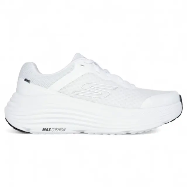 Skechers Max Cushioning Γυναικεία Αθλητικά Παπούτσια Running Λευκά 129470-WBK - 41