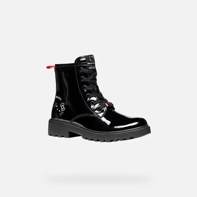 Παιδικό Παπούτσι για Κορίτσι Geox J Casey Girl x Hello Kitty Black(Μεγέθη 28-36) ΜΑΥΡΟ 2