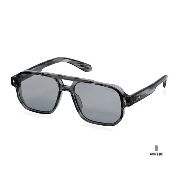 Ghetto 70s Retro Square Sunglasses Grey Frame Unisex