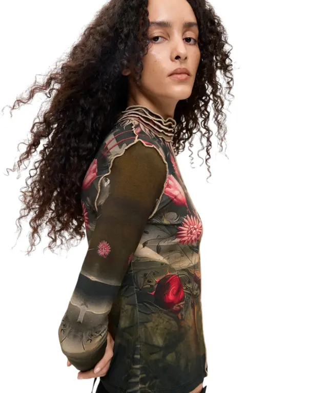 Desigual - Γυναικείο Μπλουζάκι Life Is Cool 26WWTK32-2000 Μαύρο με Σχέδια 2