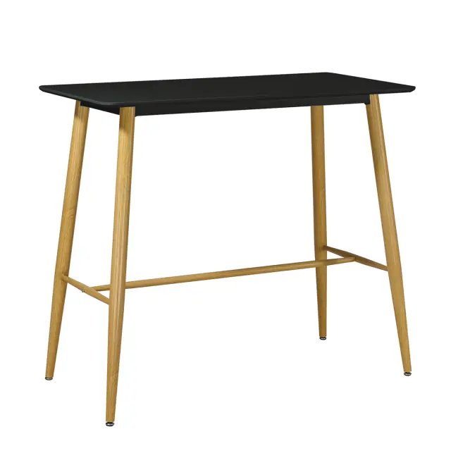 Τραπέζι Μπαρ Μαύρο Μέταλλο Ξύλο Φυσικό LAVIDA 120x60cm