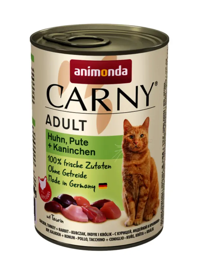 Animonda Carny Cat Adult Πατέ Με Κοτόπουλο, Γαλοπούλα & Κουνέλι 400gr Μονόχρωμο