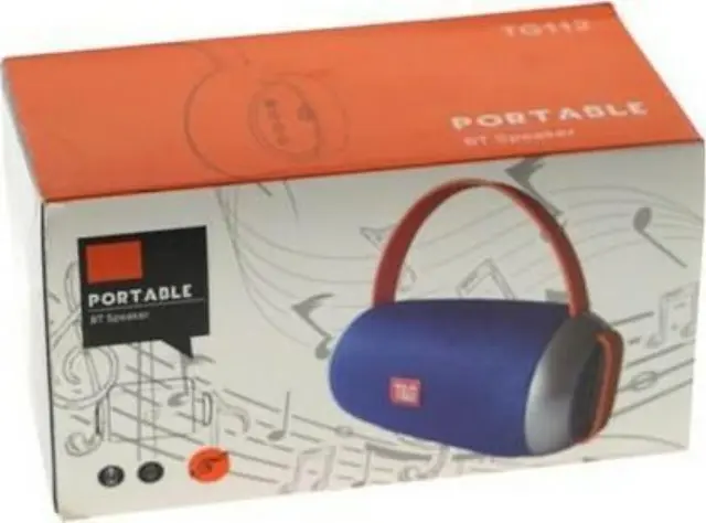 T&G TG-112 Ηχείο Bluetooth 10W με Ραδιόφωνο και Διάρκεια Μπαταρίας έως 4 ώρες Blue/Orange 2