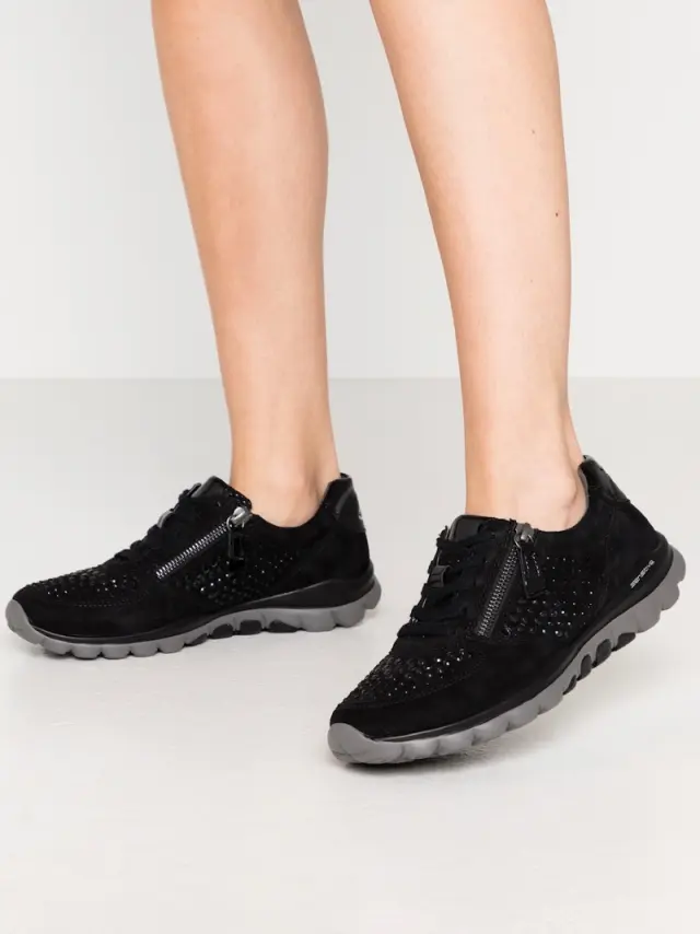 Gabor Sneakers Γυναικείο δέρμα Nubuck Μαύρο GAB/76968 004-L/BLACK - 36 2