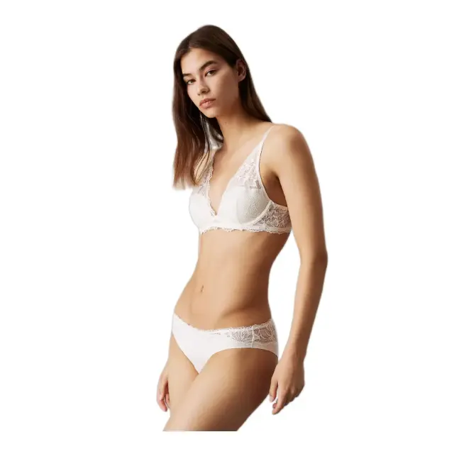 Calvin Klein Γυναικείο Σουτιέν Plunge Seductive Comfort, Χρώμα Ιβουάρ - 70B 2