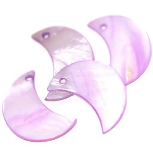 Mother of Pearl Moon Amethyst 12x22mm - 10τεμ