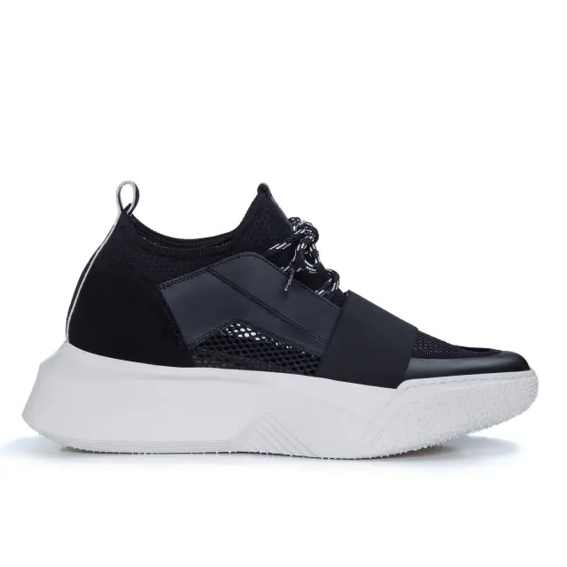 Ανδρικά Δερμάτινα Sneakers Makris X6 Μαύρα Μαύρο - 41