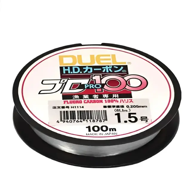 Πετονιά Duel H.D. Carbon Pro 100s Fluoro 100m – 100% Fluorocarbon Υψηλής Αντοχής 0.260mm 3