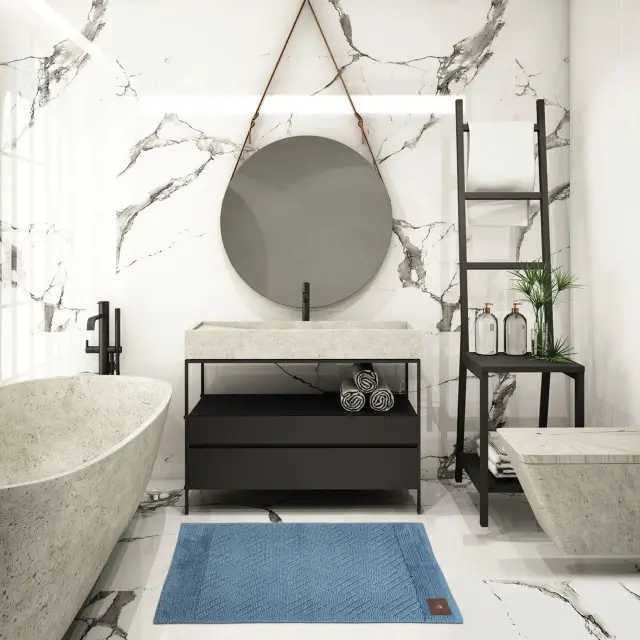 Ταπέτο μπάνιου Greenwich Polo Club Bathmats 2589 50x80 Μπλε 2