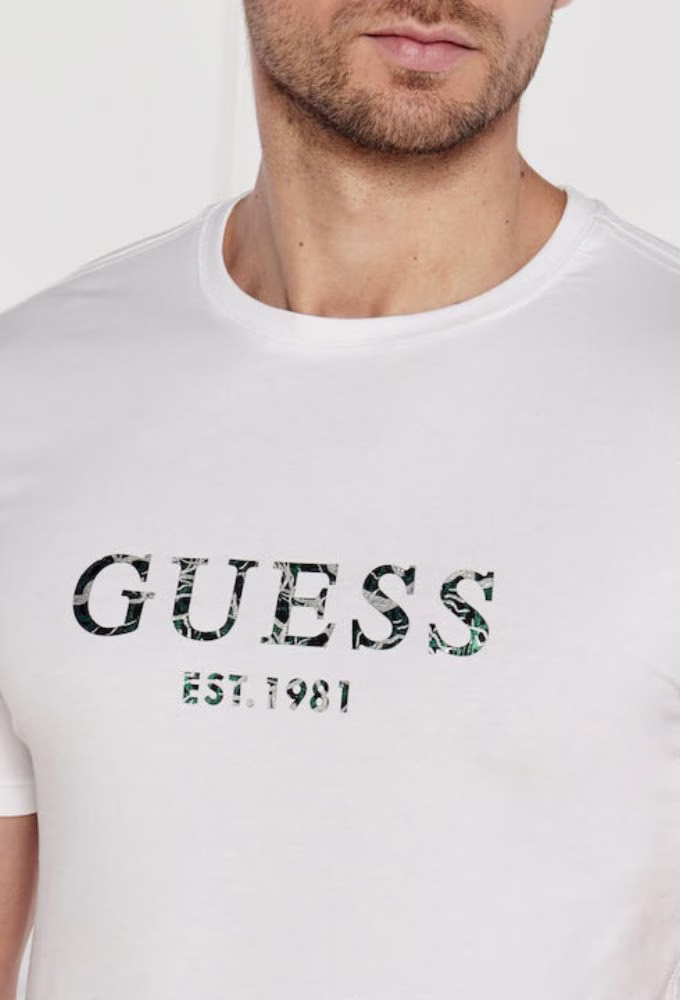Guess Ανδρικό T-shirt Κοντομάνικο White Άσπρο - XXL 3