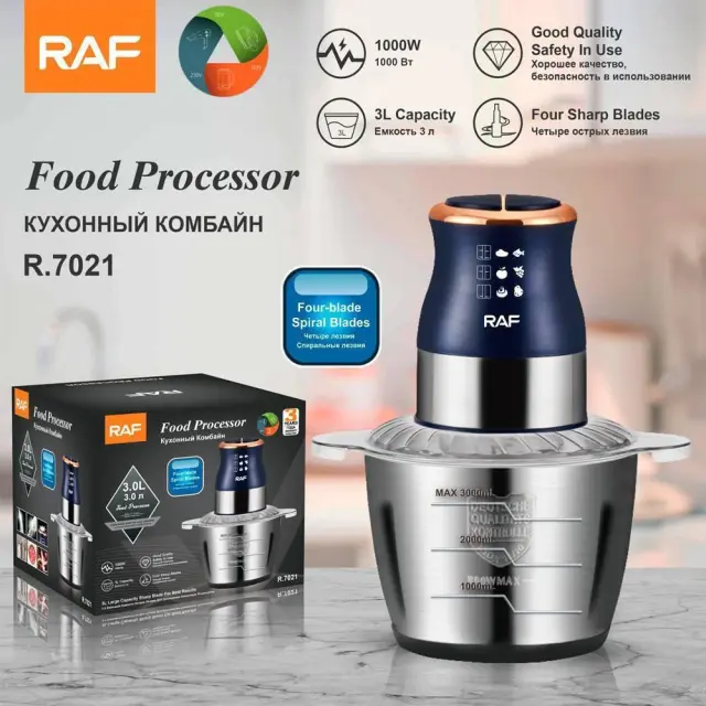Raf Πολυκόπτης Multi 1000W με Δοχείο 3lt R.7021 3