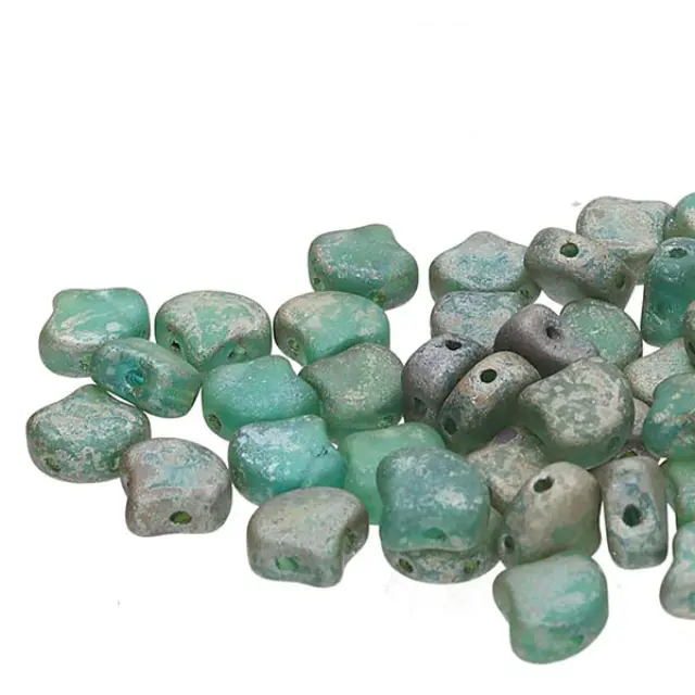 Χάντρα Matubo Ginko 7.5mm - Matte Aquamarine Rembrandt ~10gr