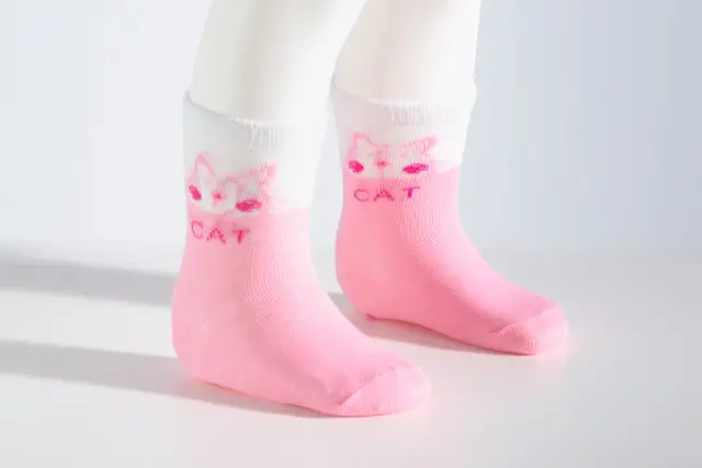 Socks Kid Cat Ροζ