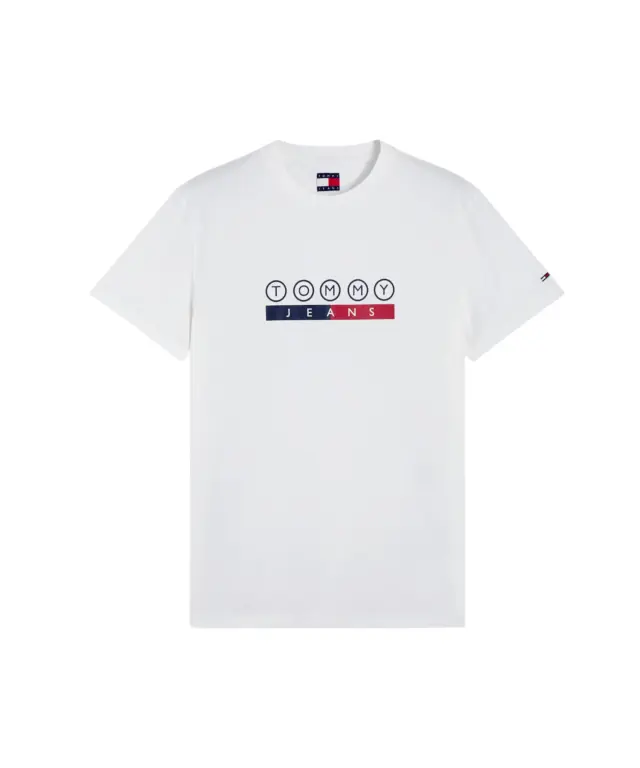 Tommy Hilfiger - Ανδρικό T-shirt Dna Play Slim Fit DM0DM23715-YBL Λευκό