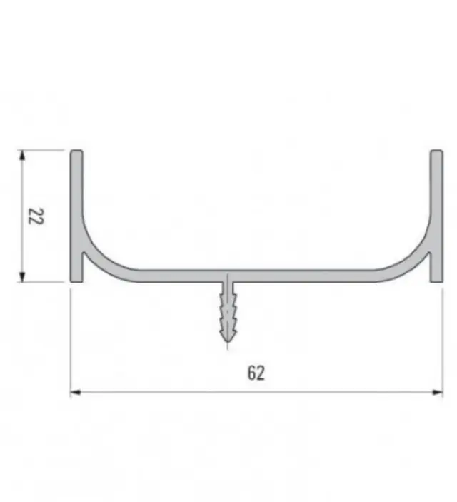 ΠΡΟΦΙΛ GOLA ΔΙΠΛΟ ΚΑΘΕΤΟ ΜΕ ΚΙΝΗΣΙΑ SCHUCO 901010 5000MM ΑΣΗΜΙ 2