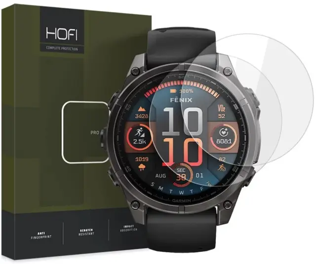 Hofi® 2-Pack Pro+ Tempered Glass για Garmin 8 (47mm)- Clear