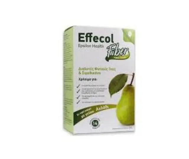 Epsilon Health Effecol Fiber 14 Φακελάκια - Διαλύτες Φυτικές Ινες & Σιμεθικόνη Με Γεύση Αχλάδι