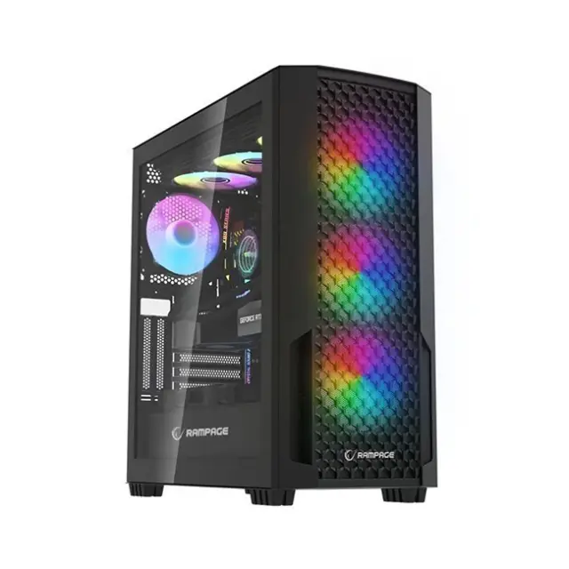 Rampage PC Case Shelob Midi Tower ARGB Black (SHELOB)