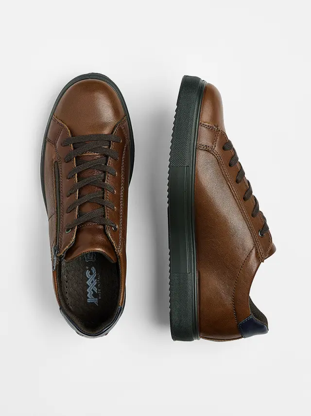 Imac Sneakers Ανδρικό δέρμα Καφέ IMA/652658 CUOIO 3