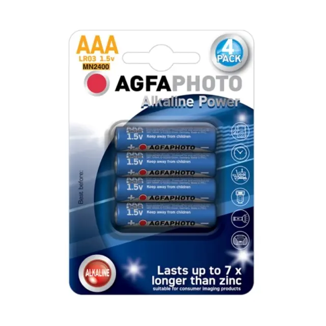 Agfa Μπαταρία Αλκαλική LR03 (AAA) Blister 4 Τεμαχίων