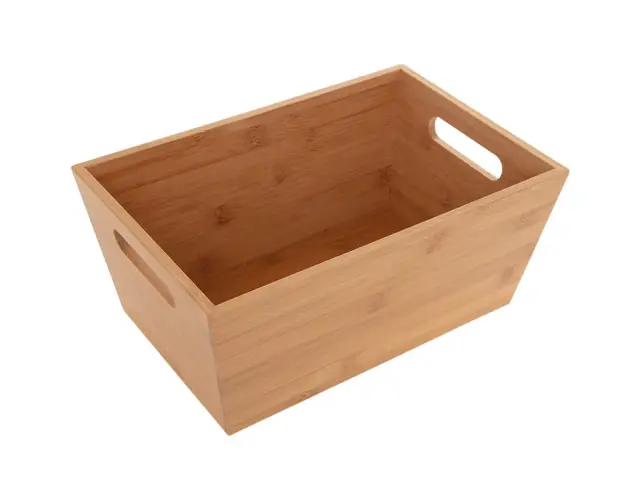 Καλάθι Οργάνωσης 5five με λαβές από Ξύλο Bamboo, 20x30x13cm - Απόχρωση Ξύλου 160903