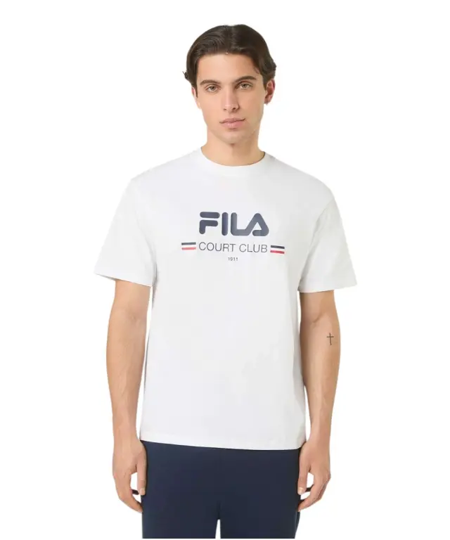 Fila - Ανδρικό T-shirt Doccia FAM1223-10001 Λευκό