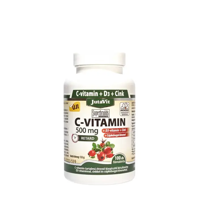 JutaVit Vitamin C 500 mg + D3 + Zinc tablet 100 Tablets