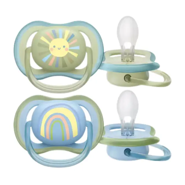 Philips Avent Ultra Air Πιπίλες Σιλικόνης Green/Light Blue 0-6m 2τμχ