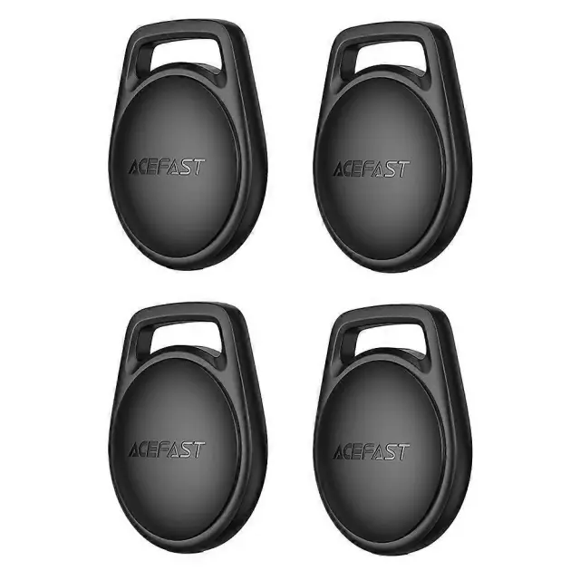 Σετ Acefast Tag S2 Anti-Lost Tracker Μόνο για iOS Συμβατό με Apple Find My Network με Λουράκι Μαύρο Τεμ.4