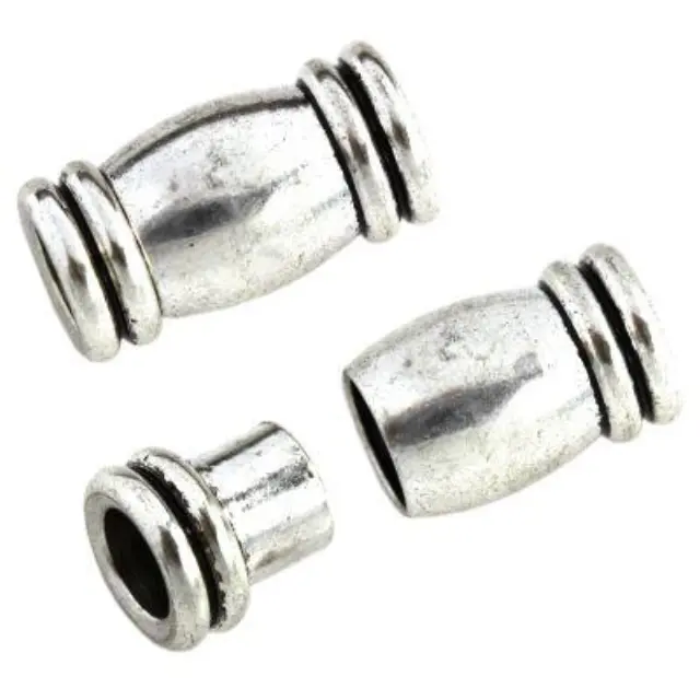 Μαγνητικό Κούμπωμα 17.2x8.9mm εσ.5mm - Silver Color - 2τεμ