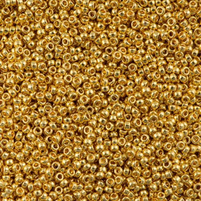 Χάντρα Miyuki Round Rocailles 15/0 - 191 - 24K Gold Plated ~5gr