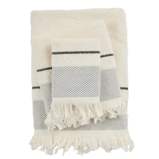Πετσέτες Σετ 3Τεμ 30x50-50x90-70x140 450gsm Best Das Home 0840 Ivory 100% βαμβακερό