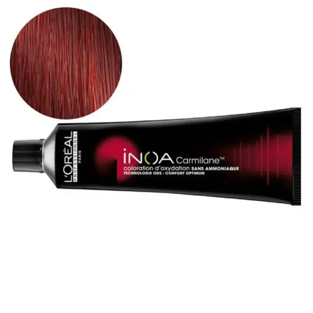 Loreal Inoa Βαφή Carmilane 6,66 Ξανθό Σκούρο Κόκκινο Βαθύ 60gr 2
