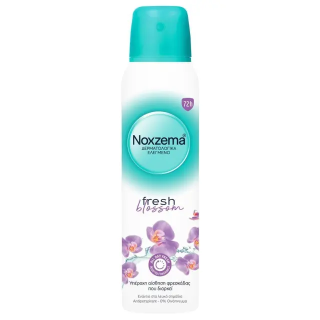 Noxzema Fresh Blossom Φρέσκα Άνθη Αποσμητικό Σπρέι 72ωρης Προστασίας, 150ml