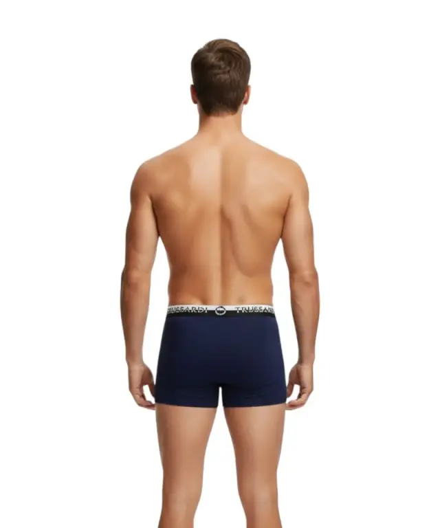 Trussardi Jeans- Ανδρικά Μποξεράκια 2Pack TRU2UTR03-17NAVY Μπλε - 2XL 2