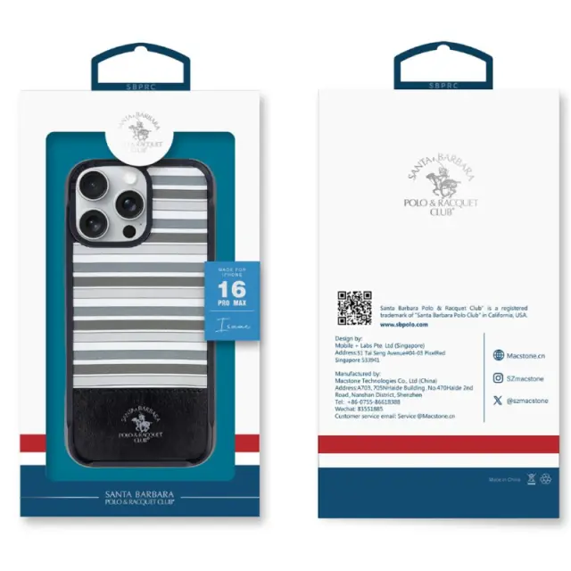Santa Barbara Polo Racquet Club για iPhone 16 Pro Isaac - Μαύρο