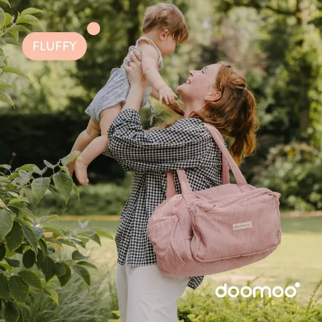 DOOMOO FLUFFY DIAPER BAG PINK - ΤΣΑΝΤΑ ΑΛΛΑΞΙΕΡΑ 2