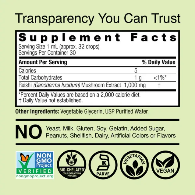 Nature's Answer Reishi Mushroom Extract 2