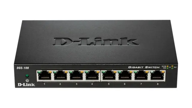 D-Link - 8-Port Gigabit Ethernet Metal DGS-108GL/E - Computers