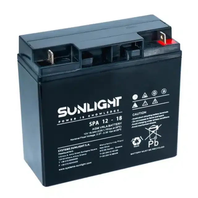 Sunlight Μολύβδου 12V.18A 01.009.0018