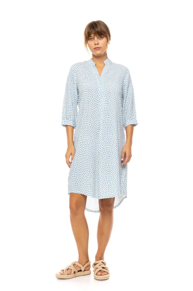 Beachwear B561 Vista Blue-Cream Pink Label 2