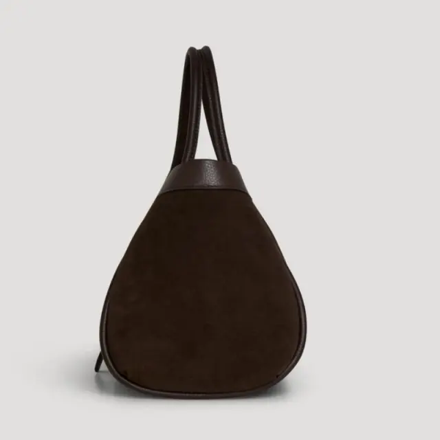 Τσάντα Borsa Mayfair in Camoscio e Pelle Togo Testa di moro MA-CM-TM Καφέ - ONESIZE 3