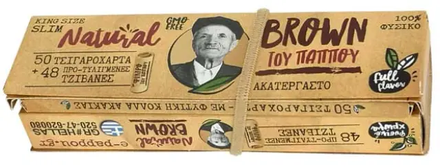 Του Παππού Χαρτάκια Natural Brown KS 50φ. με Προτυλιγμένες Τζιβάνες - 47794 2