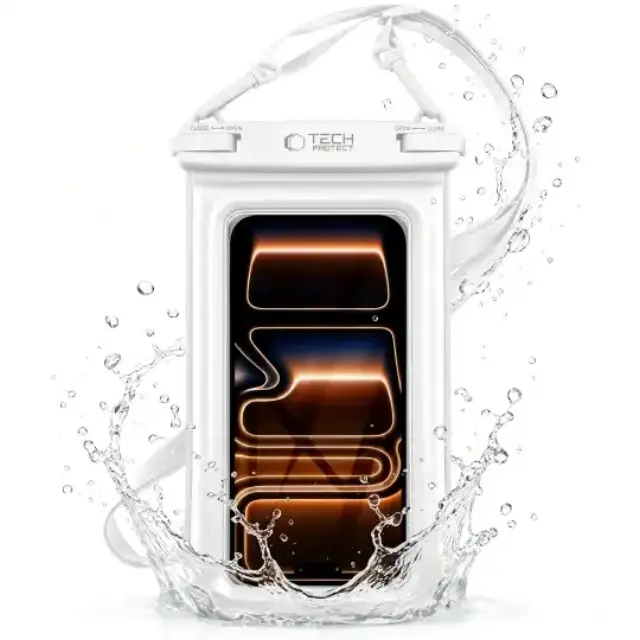 Tech-protect Uwc7 Universal Waterproof Floating Case 6.9 Inch White 2