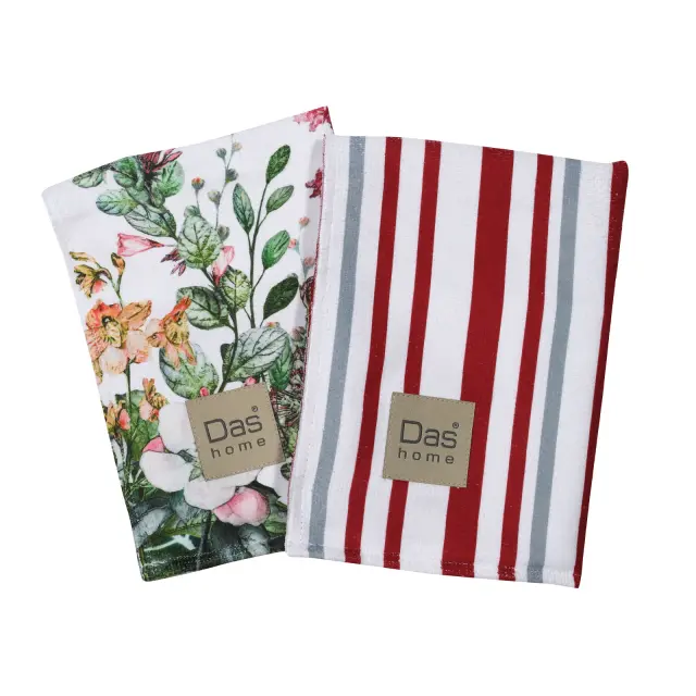 Πετσέτες Κουζίνας Σετ 2 Τεμ 40Χ65 Microfiber Das Home 0634 Πολύχρωμο 2